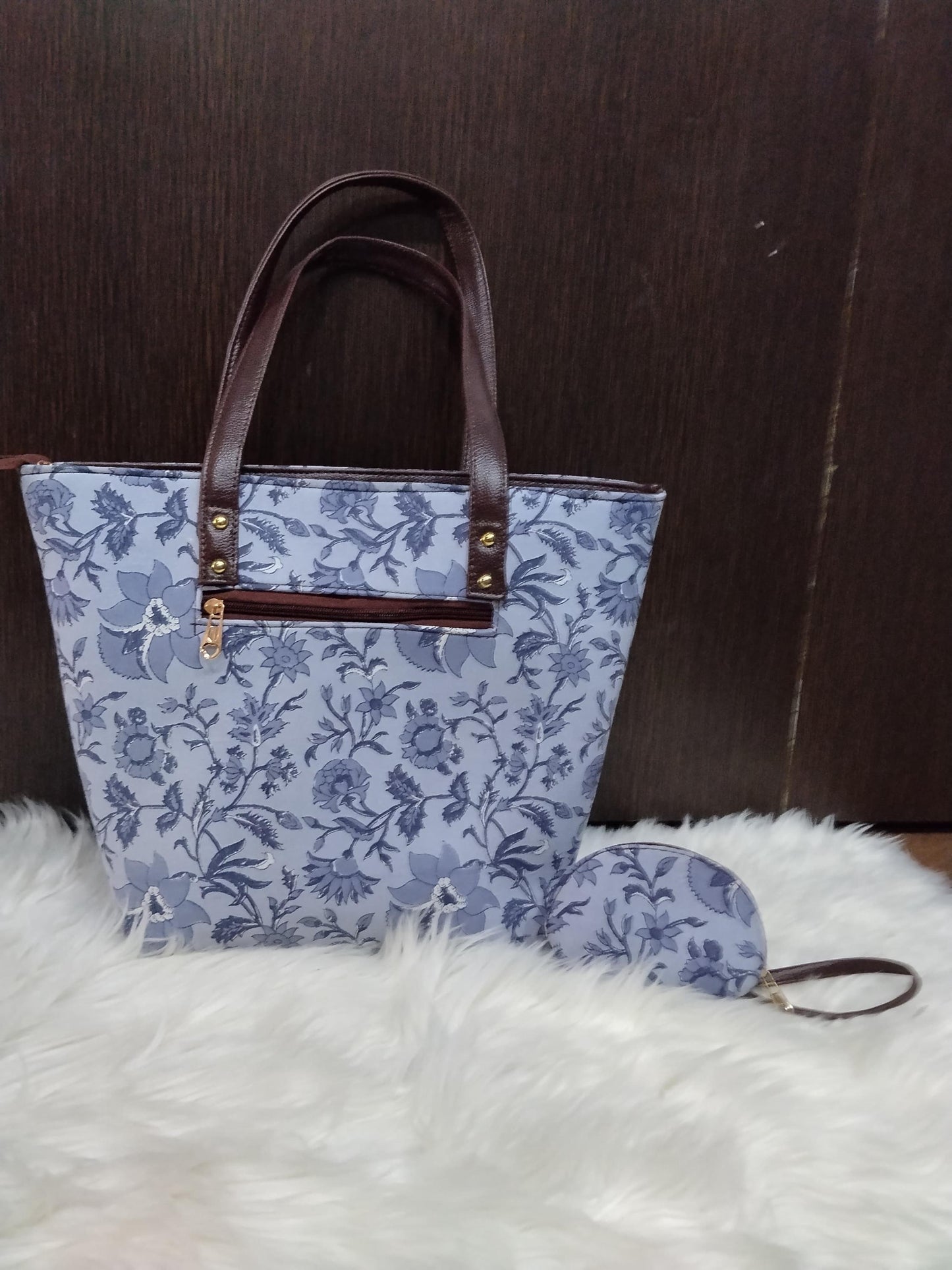 Jaipuri Print Cotton 5-Piece Bag Set | Tote, Sling, Clutch, Goggle, Coin Purse