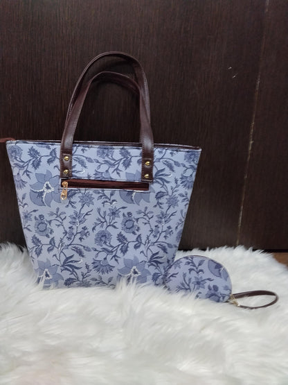 Jaipuri Print Cotton 5-Piece Bag Set | Tote, Sling, Clutch, Goggle, Coin Purse