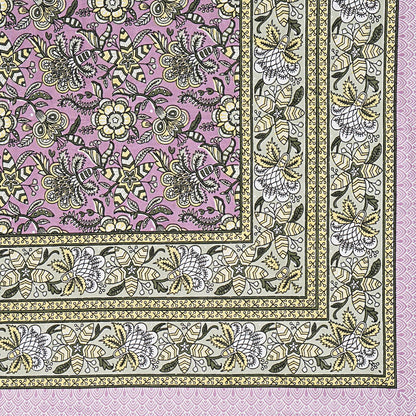 Rajasthani Hand Block Printed Cotton Bedsheet Set, Floral Indian Bedding (Double Bed)