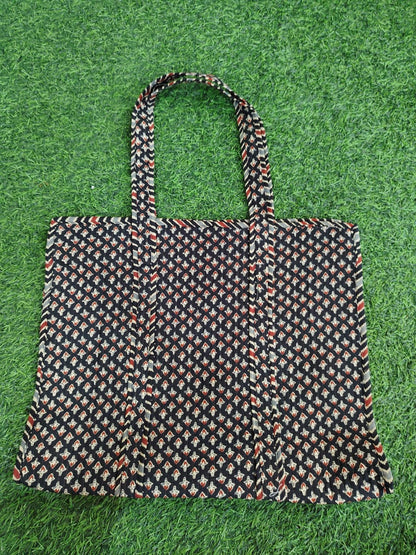 Handcrafted Printed Fabric Tote Bag with Dual Handles
