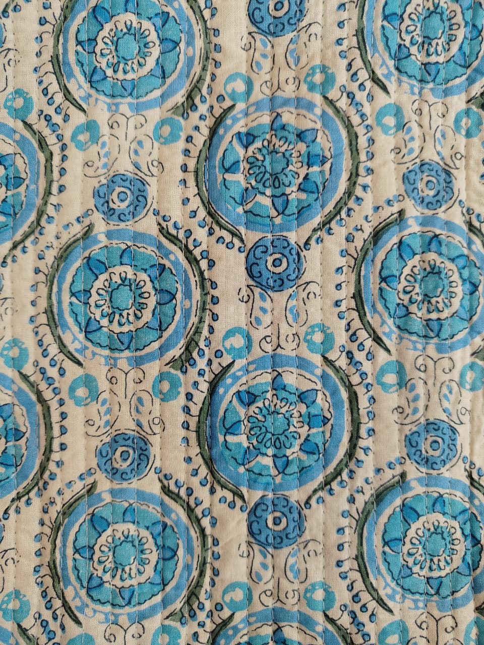 Handcrafted Printed Fabric Tote Bag with Dual Handles