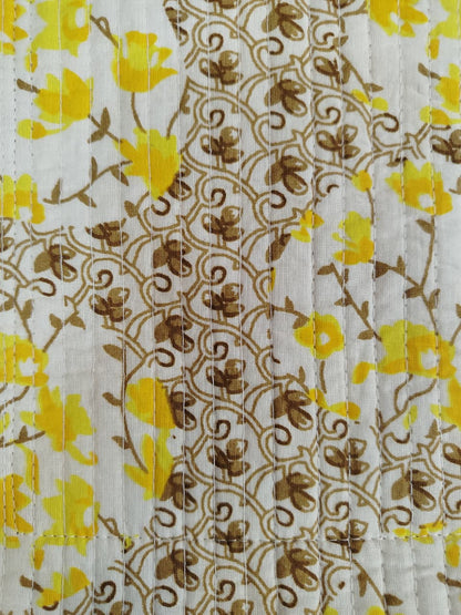 Handcrafted Printed Fabric Tote Bag with Dual Handles