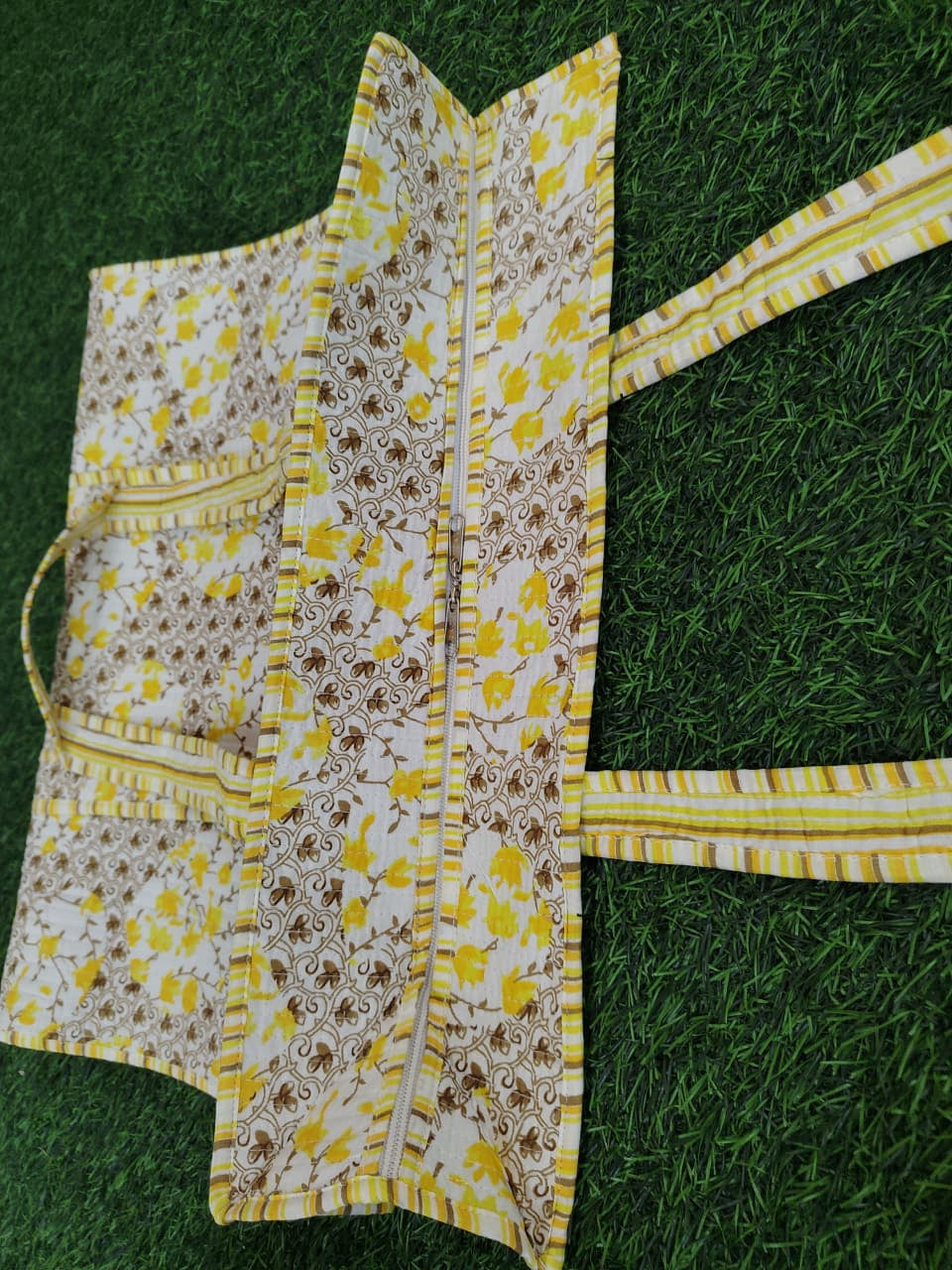 Handcrafted Printed Fabric Tote Bag with Dual Handles