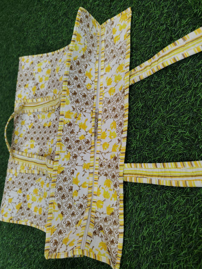 Handcrafted Printed Fabric Tote Bag with Dual Handles