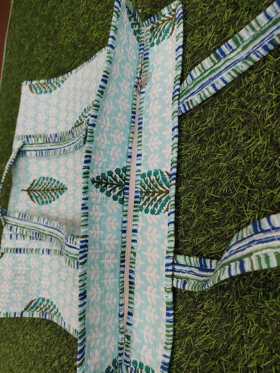 Handcrafted Printed Fabric Tote Bag with Dual Handles