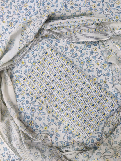 Jaipuri Printed 100% Cotton Suit Dress Material or Sewing Material For Apparels