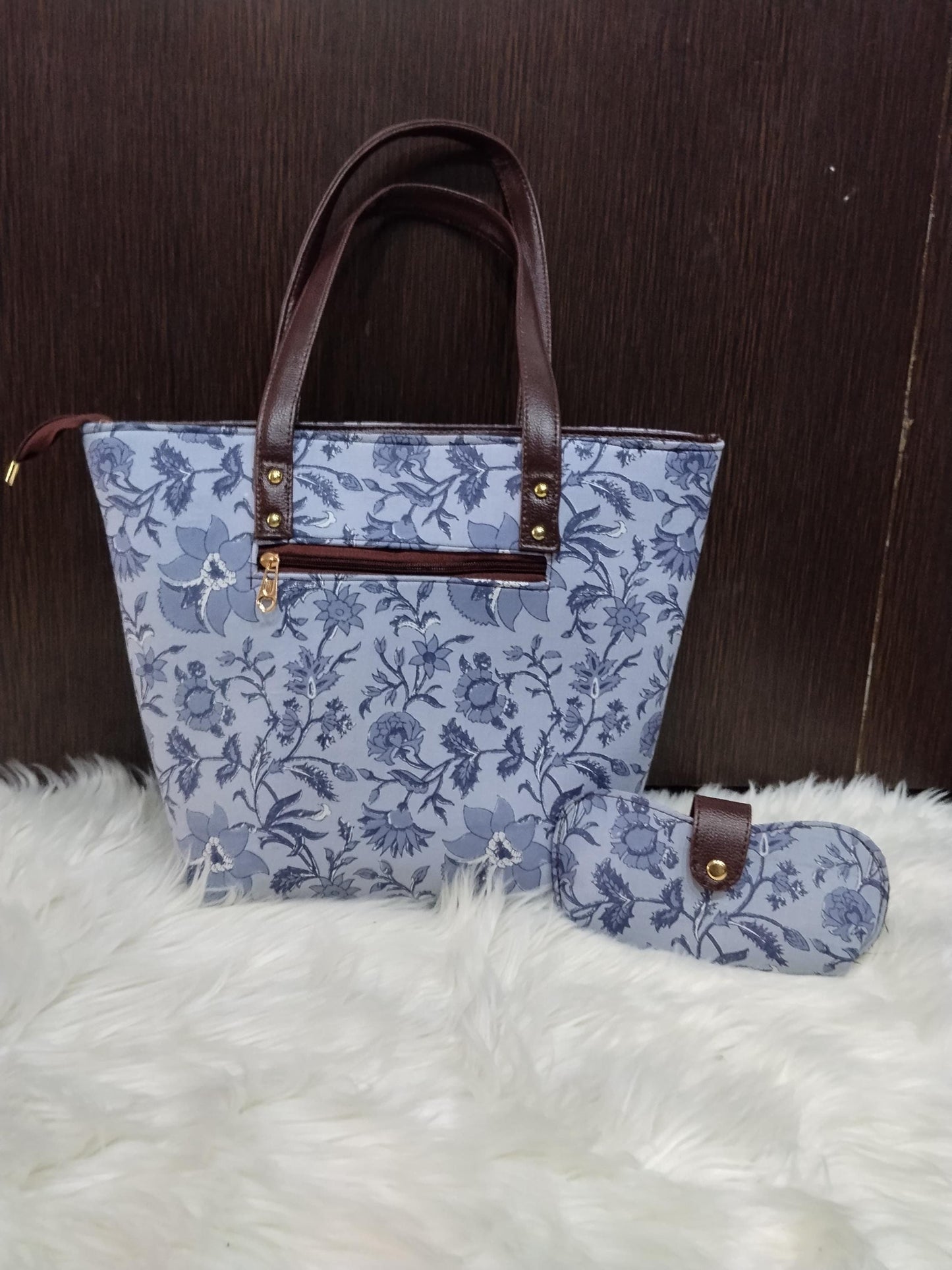 Jaipuri Print Cotton 5-Piece Bag Set | Tote, Sling, Clutch, Goggle, Coin Purse