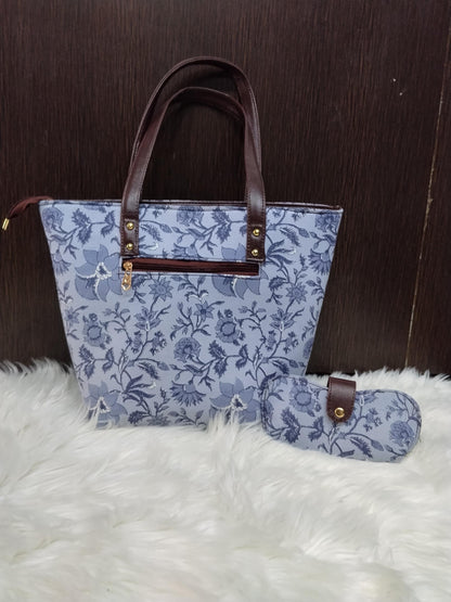 Jaipuri Print Cotton 5-Piece Bag Set | Tote, Sling, Clutch, Goggle, Coin Purse