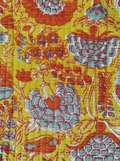 Handcrafted Printed Fabric Tote Bag with Dual Handles