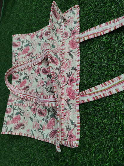 Handcrafted Printed Fabric Tote Bag with Dual Handles