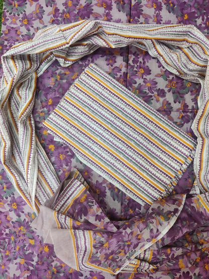 Jaipuri Printed 100% Cotton Suit Dress Material or Sewing Material For Apparels