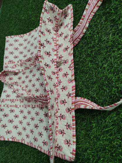 Handcrafted Printed Fabric Tote Bag with Dual Handles