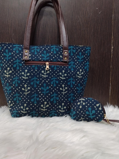 Jaipuri Print Cotton Bag Set | Tote, Sling, Clutch, Goggle Case, Coin Purse