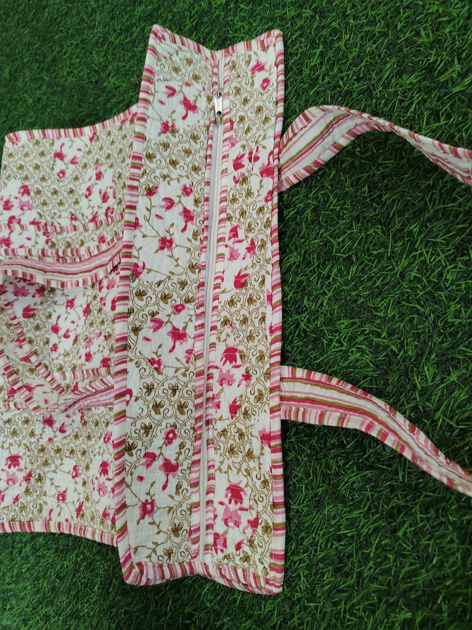 Handcrafted Printed Fabric Tote Bag with Dual Handles