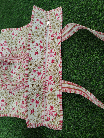Handcrafted Printed Fabric Tote Bag with Dual Handles