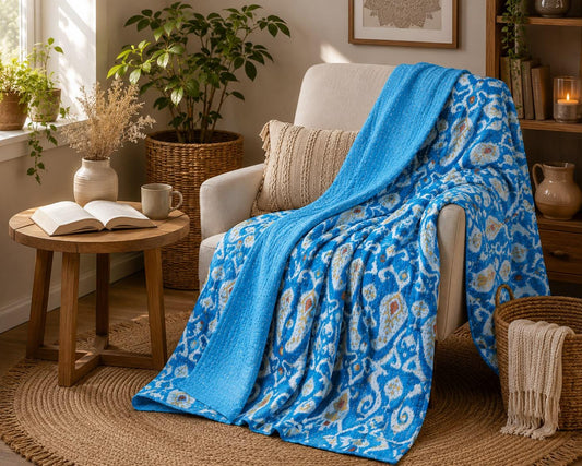 Indian Traditional Hand Work Kantha Quilted Double Bed Size Vintage Gudadi
