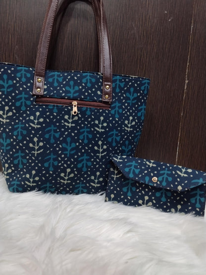 Jaipuri Print Cotton Bag Set | Tote, Sling, Clutch, Goggle Case, Coin Purse
