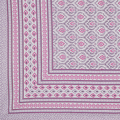 Pink Pearl Floral Printed Double Bedsheet With 2 Pillow Covers ADB1466