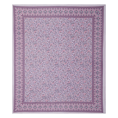 Pink Floral Printed Double Bedsheet With 2 Pillow Covers ADB1475