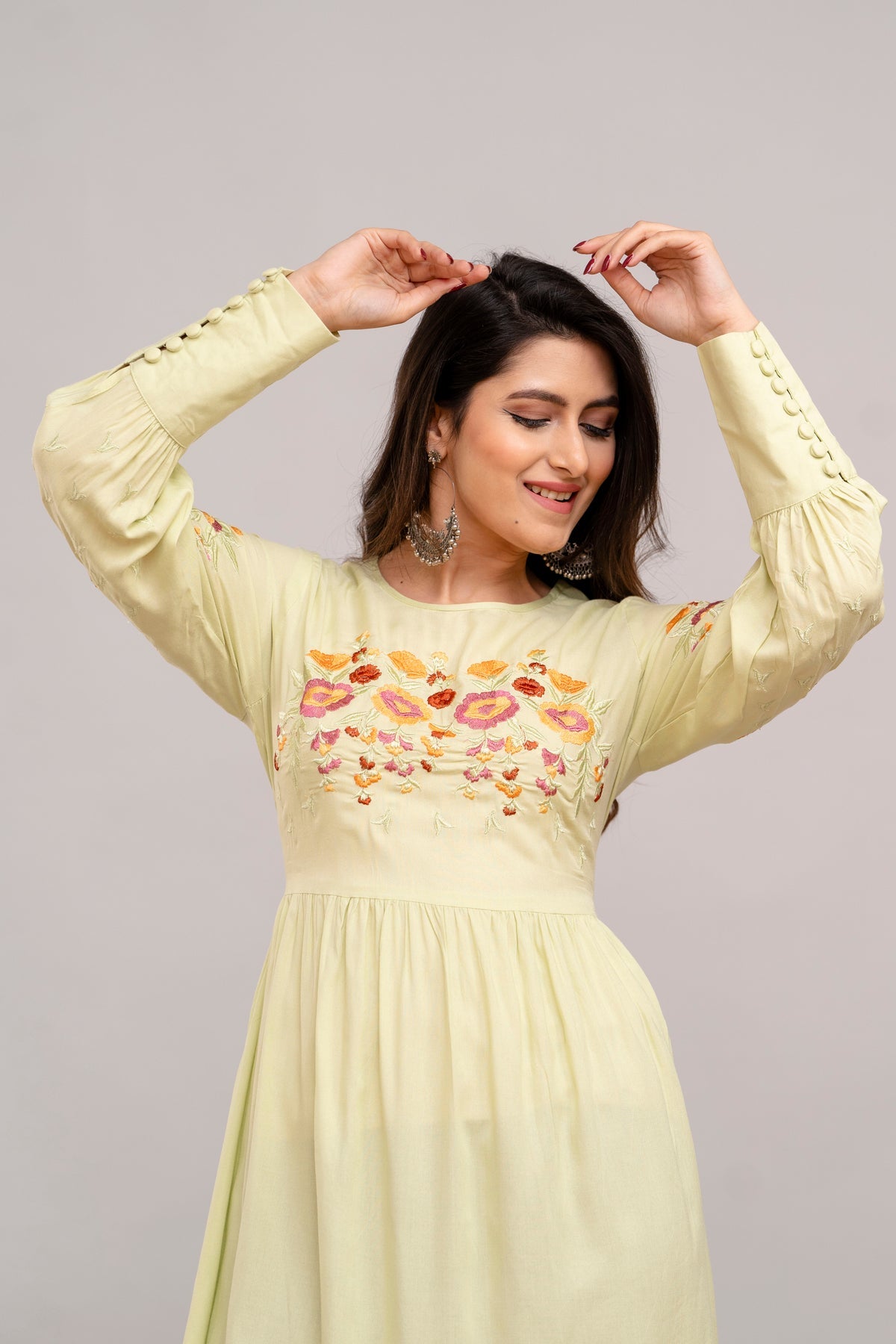 Lime Green Floral Embroidered Mini Fit and Flare Dress Frionkandy Lime Green Floral Embroidered Mini Fit and Flare Dress Frionkandy