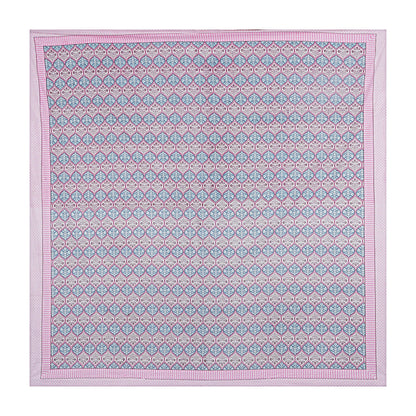 Pink Floral Print 240 TC Cotton Double Bed Sheet With 2 Pillow Covers (SHKV1047)-FrionKandy