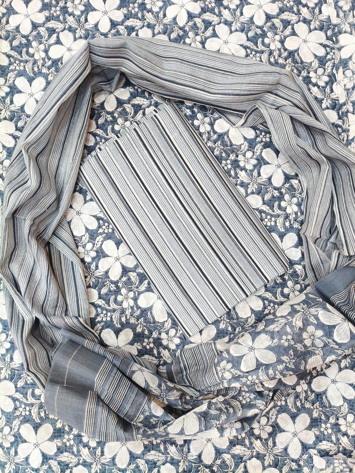 Jaipuri Printed 100% Cotton Suit Dress Material or Sewing Material For Apparels