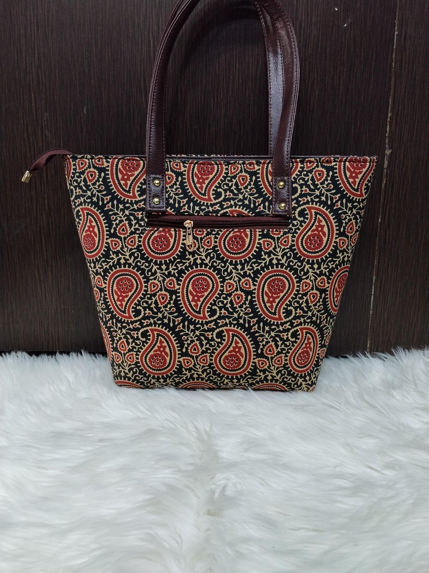 Jaipuri Print Cotton 5-Piece Bag Set | Tote, Sling, Clutch, Goggle, Coin Purse