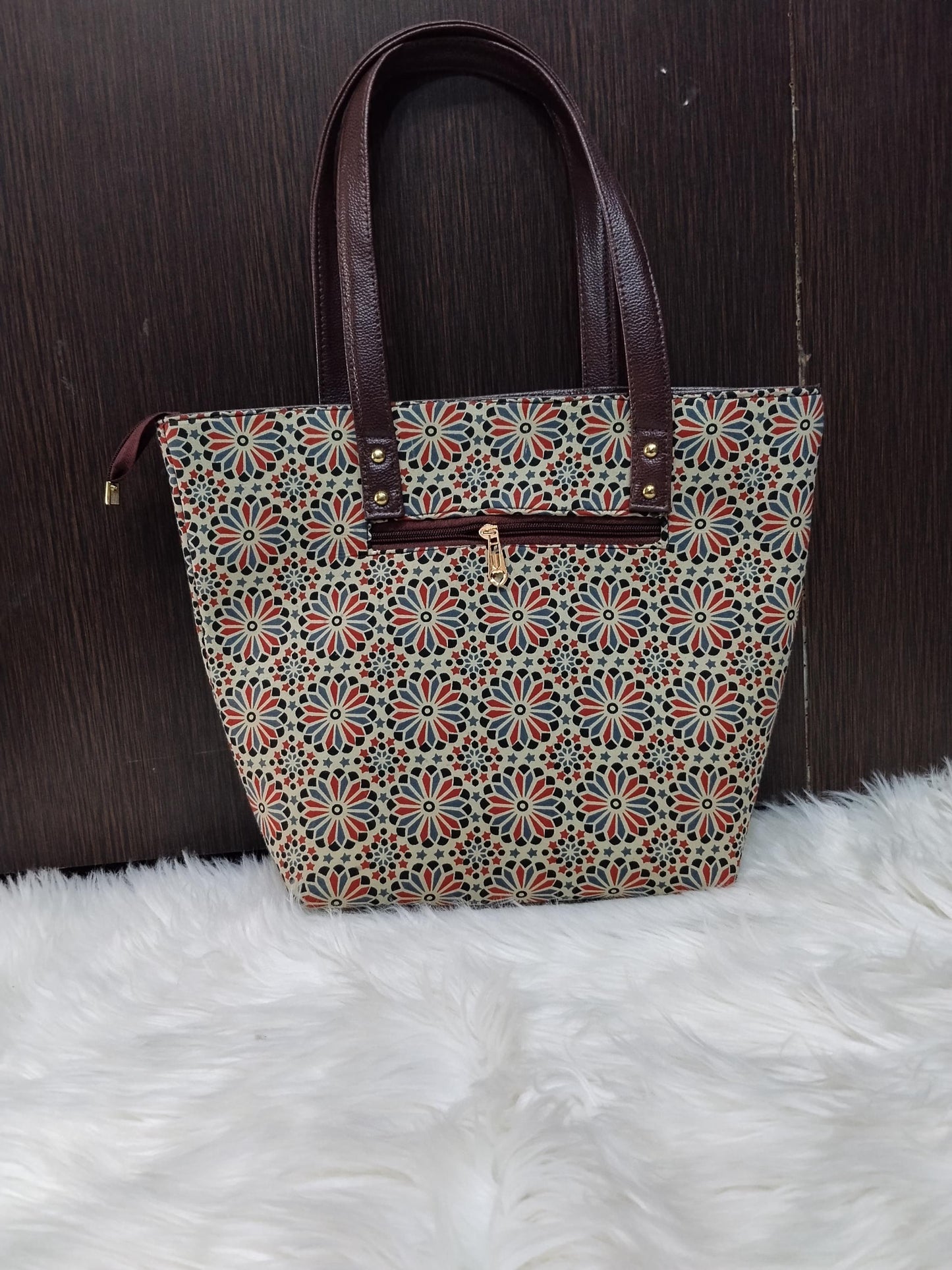 Jaipuri Print Cotton 5-Piece Bag Set | Tote, Sling, Clutch, Goggle, Coin Purse
