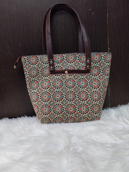Jaipuri Print Cotton 5-Piece Bag Set | Tote, Sling, Clutch, Goggle, Coin Purse
