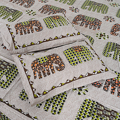 Multicolor Cotton 240 TC Jaipuri Print Double Bedsheet With 2 Pillow Covers (ADB1393) - Frionkandy