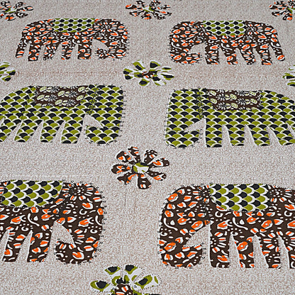 Multicolor Cotton 240 TC Jaipuri Print Double Bedsheet With 2 Pillow Covers (ADB1393) - Frionkandy