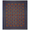 Blue Kantha Hand Work 240 TC Cotton Double Bed Sheet With 2 Pillow Covers (AKDB1003) - Frionkandy