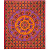 Red Kantha Hand Work 240 TC Cotton Double Bed Sheet With 2 Pillow Covers (AKDB1005) - Frionkandy