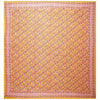 Yellow Jaipuri Hand Block Print 240 TC Cotton Super King Size Double Bed Sheet with 2 Pillow Covers (ALDB1003) - Frionkandy