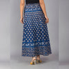 Blue Ethnic Print Maxi Skirt - Frionkandy