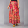 Red Ethnic Print Maxi Skirt - Frionkandy