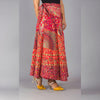 Red Ethnic Print Maxi Skirt - Frionkandy
