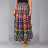 Multicolor Ethnic Print Maxi Skirt - Frionkandy