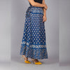 Blue Ethnic Print Maxi Skirt - Frionkandy