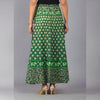 Green Ethnic Print Maxi Skirt - Frionkandy