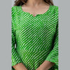 Women's Leheriya Green Flared Rayon Dress - FrionKandy