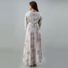 Women's Checkered White Flared Rayon Dress - URD1271 - Frionkandy