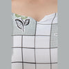 Women's Checkered White Flared Rayon Dress - URD1271 - Frionkandy