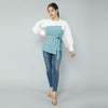 Neo Mint White Flapped Top - Frionkandy