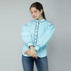 Women's Cotton Modal Solid Shirt Styled Top - FrionKandy