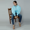 Women's Cotton Modal Solid Shirt Styled Top - FrionKandy
