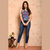 Blue Bird Printed Shirred Top - FrionKandy