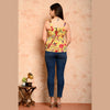 Yellow Bird Printed Shirred Top - FrionKandy