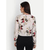Rayon White Floral Printed Full Sleeve Top - FrionKandy