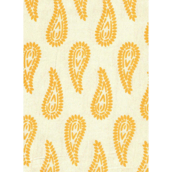 Yellow Buta Print 120 TC Cotton Double Bed Sheet with 2 Pillow Covers (SHKAP1066) - Frionkandy